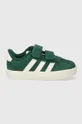 adidas sneakersy zamszowe dziecięce VL COURT 3.0 CF I zielony