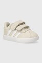 Παιδικά δερμάτινα αθλητικά παπούτσια adidas VL COURT 3.0 CF I δέρμα σαμουά μπεζ IE1447