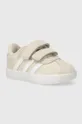μπεζ Παιδικά δερμάτινα αθλητικά παπούτσια adidas VL COURT 3.0 CF I Παιδικά