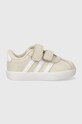 Παιδικά δερμάτινα αθλητικά παπούτσια adidas VL COURT 3.0 CF I IE1447 μπεζ SS24