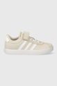 adidas sneakersy zamszowe dziecięce VL COURT 3.0 EL C IE1448 beżowy SS24