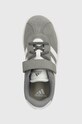 Дитячі замшеві кросівки adidas VL COURT 3.0 EL C сірий ID9149