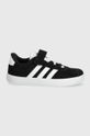 Dječje tenisice od brušene kože adidas VL COURT 3.0 EL C ID9148 crna SS24