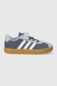 adidas sneakersy zamszowe dziecięce VL COURT 3.0 EL C ID9152 niebieski SS24