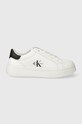 Dětské sneakers boty Calvin Klein Jeans imitace kůže bílá V3X9.80876.30.34