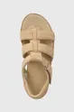 béžová Detské semišové sandále UGG GOLDENSTAR STRAP