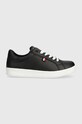 Tommy Hilfiger sneakersy dziecięce imitacja skóry licowej czarny T3X9.33348.35.41