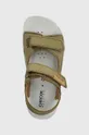 zelená Detské nubukové sandále Geox SANDAL LIGHTFLOPPY
