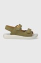 Geox sandały nubukowe dziecięce SANDAL LIGHTFLOPPY J45GQC.00032.36.39 zielony SS24