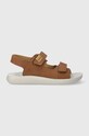 Geox sandały nubukowe dziecięce SANDAL LIGHTFLOPPY J45GQC.00032.36.39 brązowy SS24