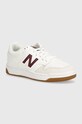 New Balance sneakers pentru copii GSB480FT imitatie de piele intoarsa alb GSB480FT