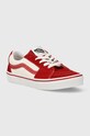 Παιδικά sneakers σουέτ Vans JN SK8-Low δέρμα σαμουά κόκκινο VN0A5EE4CIS