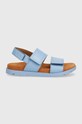 Dětské kožené sandály Camper K800598.28.34 modrá SS24