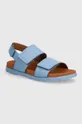 modrá Detské kožené sandále Camper Detský
