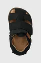 čierna Detské kožené sandále zippy