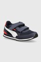 Puma sneakersy dziecięce ST Runner v3 Mesh V PS imitacja skóry licowej granatowy 385511
