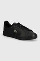 Lacoste scarpe da ginnastica per bambini Court sneakers finta pelle fiore nero 745SUJ0002