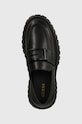 Guess mokasyny skórzane MOCASSIN czarny FMPMOL.LEA14.BLACK