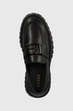 Guess mokasyny skórzane MOCASSIN czarny FMPMOL.LEA14.BLACK