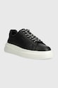 Guess sneakersy skórzane ELBA FMPVIB.SUE12.BLACK czarny SS24