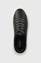 Kožne tenisice Guess ELBA crna FMPVIB.SUE12.BLACK