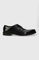HUGO półbuty skórzane Kerr eleganckie czarny 50512716.001