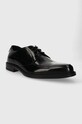 HUGO półbuty skórzane Kerr 50512716.001 czarny SS24