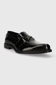 Шкіряні мокасини HUGO Kerr 50512732.001 чорний SS24