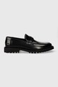 Шкіряні мокасини BOSS Richayl elegant чорний 50512920.001