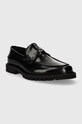 Шкіряні мокасини BOSS Richayl 50512920.001 чорний SS24
