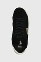 μαύρο Σουέτ αθλητικά παπούτσια Polo Ralph Lauren Hrt Crt II
