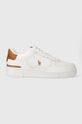 Polo Ralph Lauren sneakers in pelle Masters Crt bassa bianco 809923071002.100