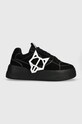 Naked Wolfe sneakers din piele intoarsă Kosa mic de statură negru Kosa.Midnight.Black