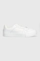 Tommy Jeans sneakersy skórzane TJM VULCANIZED FOXING FLAG syntetyczny biały EM0EM01313