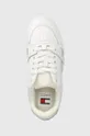 λευκό Δερμάτινα αθλητικά παπούτσια Tommy Jeans TJM VULCANIZED FOXING FLAG