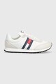 Tommy Jeans sneakers TJM RUNNER CASUAL ESS piele întoarsă alb EM0EM01351