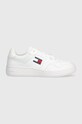 Кожаные кроссовки Tommy Jeans TJM RETRO BASKET ESS низкая белый EM0EM01395