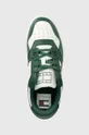 zöld Tommy Jeans bőr sportcipő TJM RETRO BASKET ESS
