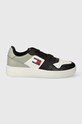 Tommy Jeans sneakersy skórzane TJM RETRO BASKET ESS niska szary EM0EM01395