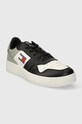 Kožené tenisky Tommy Jeans TJM RETRO BASKET ESS EM0EM01395 sivá SS24