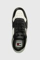 Kožené tenisky Tommy Jeans TJM RETRO BASKET ESS sivá EM0EM01395