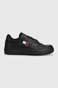 Кожаные кроссовки Tommy Jeans TJM RETRO BASKET ESS низкая чёрный EM0EM01395