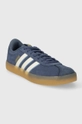 adidas sneakersy zamszowe COURT niebieski