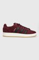 Tenisice od brušene kože adidas Originals Campus 00s zrnata koža bordo IF8765