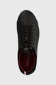 Tommy Hilfiger sneakersy skórzane TH HI VULC CLEAT LOW LTH MIX czarny FM0FM04884