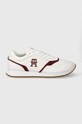 Tenisky Tommy Hilfiger RUNNER EVO MIX LTH MIX usňová koža biela FM0FM04887