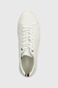 Kožené tenisky Tommy Hilfiger PREMIUM CUPSOLE GRAINED LTH bílá FM0FM04893