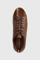 Шкіряні кросівки Tommy Hilfiger PREMIUM CUPSOLE GRAINED LTH коричневий FM0FM04893