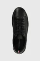 чорний Шкіряні кросівки Tommy Hilfiger PREMIUM CUPSOLE GRAINED LTH