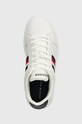 Kožené tenisky Tommy Hilfiger SUPERCUP LTH STRIPES ESS bílá FM0FM04895